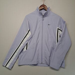 Vintage Nike Silver Tag Womens Large Windbreaker Zip Lavender Y2K